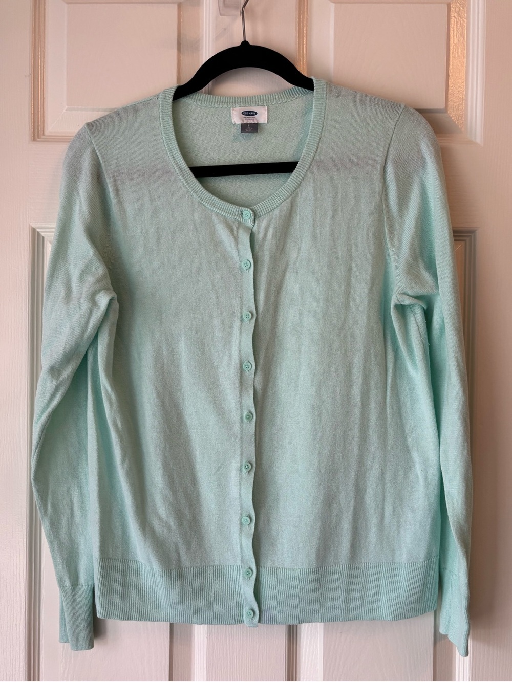 Women's Mint Green Button-Front Cardigan Sweater